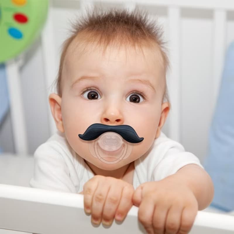 美國Hipsterkid紳士鬍嬰兒奶嘴BPAFree萬聖節彌月禮生日禮周歲禮