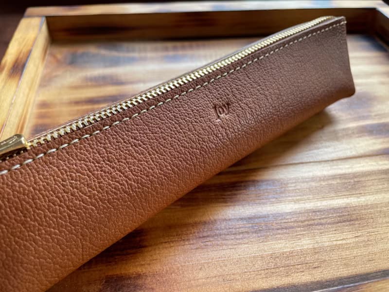VULCAN Goatskin leather 細膩紋路 袋鼠皮/山羊皮 三角筆袋