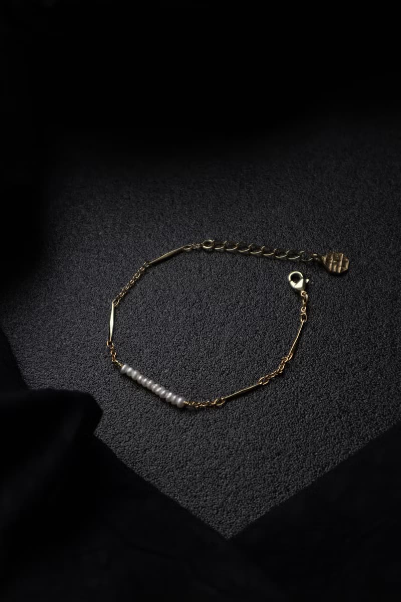 雪境-Pearl人魚眼淚珍珠22K微笑手鍊