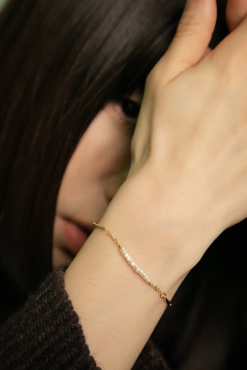 雪境-Pearl人魚眼淚珍珠22K微笑手鍊