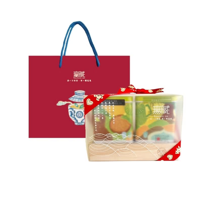 M4 聖誕公益【無藏】綜合開花茶 2入精美木盒禮(每罐10顆裝花型隨