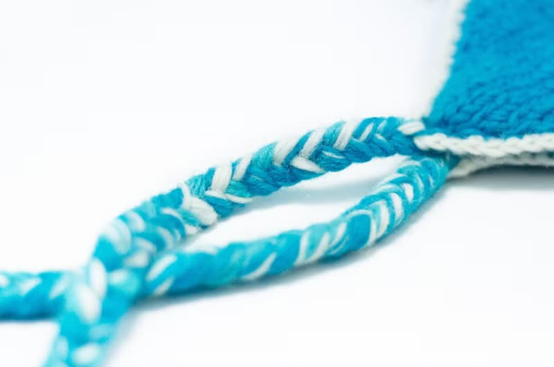 情人節禮物  手工編織純羊毛帽 / 手工內刷毛毛帽 / 針織毛帽 / 飛行毛帽 - 手牽手轉圈圈