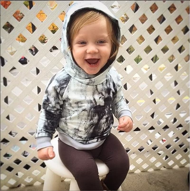 【冰島童裝】有機棉內鋪棉上衣2歲至8歲 冰川色