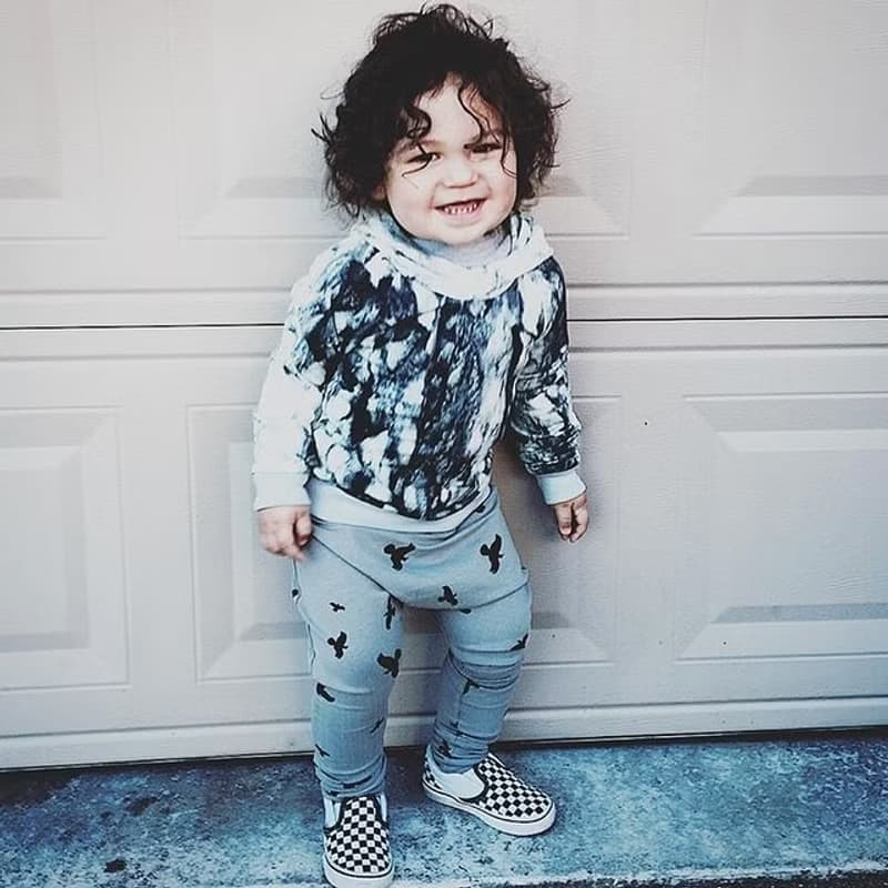 【冰島童裝】有機棉內鋪棉上衣2歲至8歲 冰川色