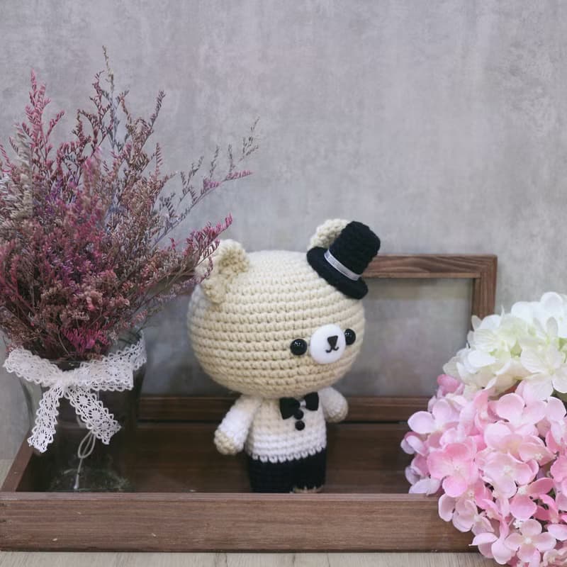 熊熊－婚禮娃娃－經典款。結婚禮物。情人節禮物