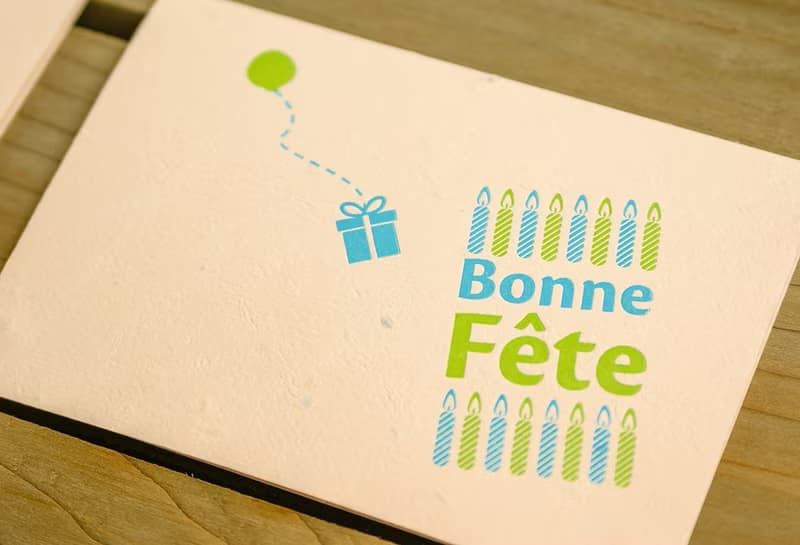 生日快樂 Bonne Fête! 種子卡片