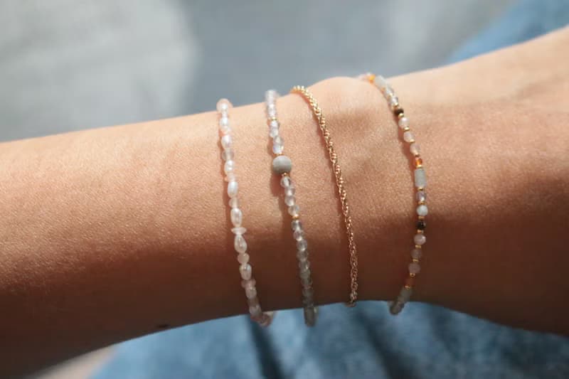 手環 光譜石 金髮晶 天然石 - 好事近了 -