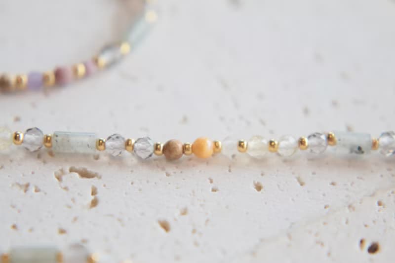 手環 光譜石 金髮晶 天然石 - 好事近了 -