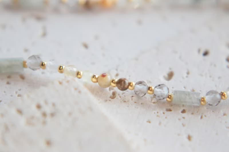 手環 光譜石 金髮晶 天然石 - 好事近了 -