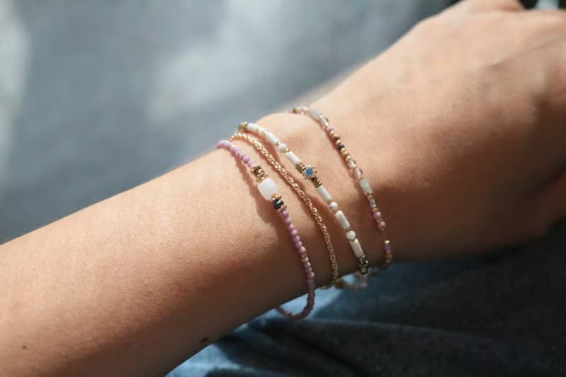 手環 光譜石 金髮晶 天然石 - 好事近了 -