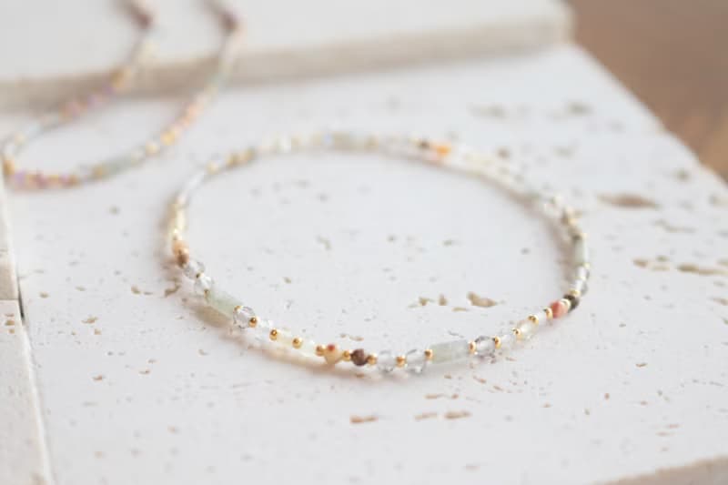 手環 光譜石 金髮晶 天然石 - 好事近了 -