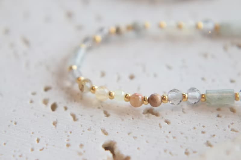 手環 光譜石 金髮晶 天然石 - 好事近了 -