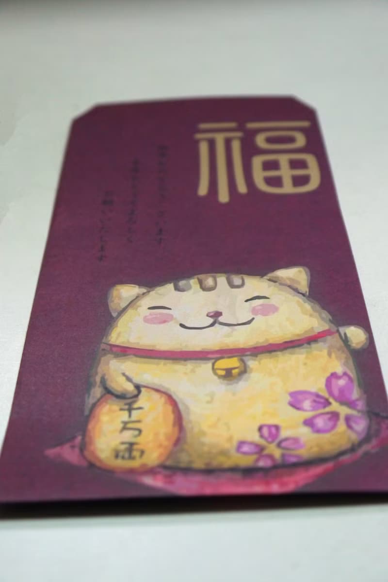 Bucute招財貓/紅包/新年/插畫/6入