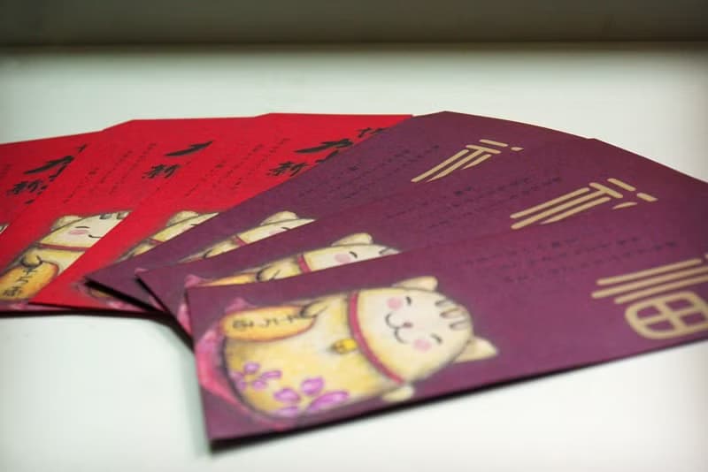 Bucute招財貓/紅包/新年/插畫/6入