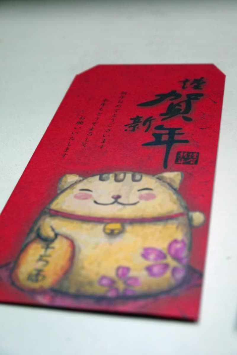 Bucute招財貓/紅包/新年/插畫/6入