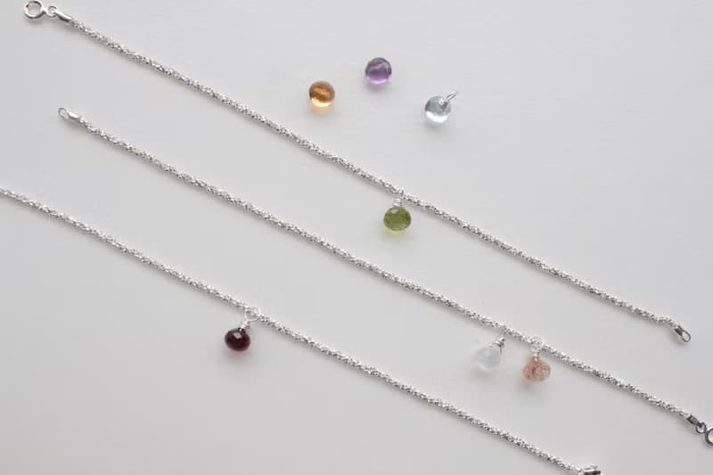 Journal 麥穗手鏈 / 托帕石、月光石、石榴石、純銀 手鍊手環