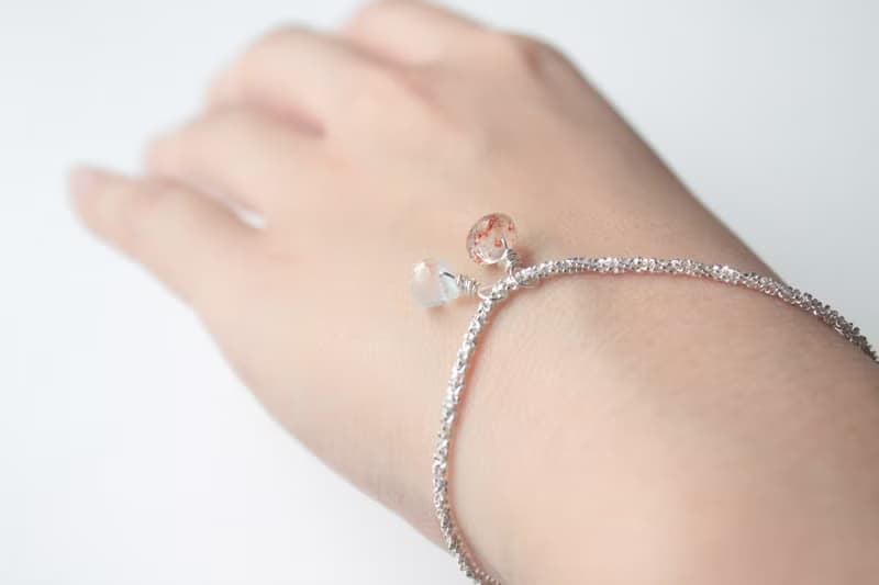 Journal 麥穗手鏈 / 托帕石、月光石、石榴石、純銀 手鍊手環