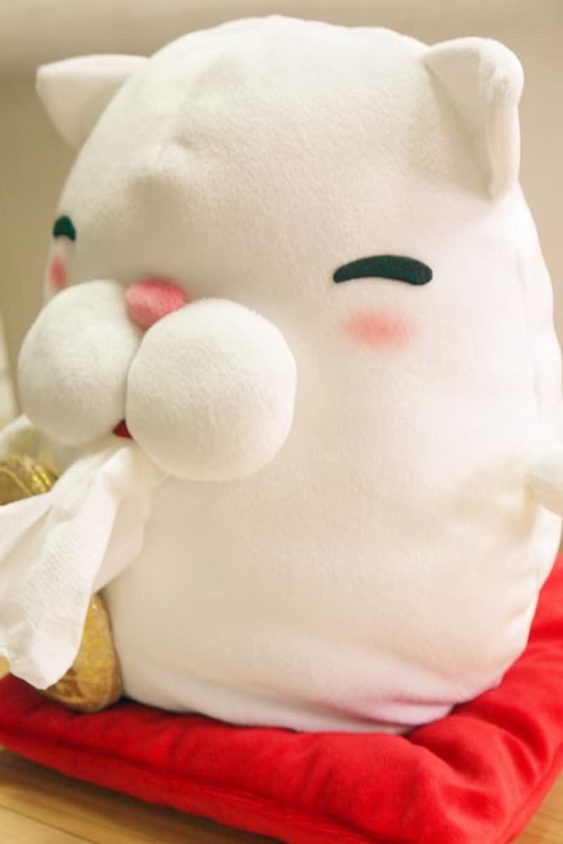 Bucute新年招財福氣組/招財貓/面紙盒/100%手工/讓人想一直抽的/