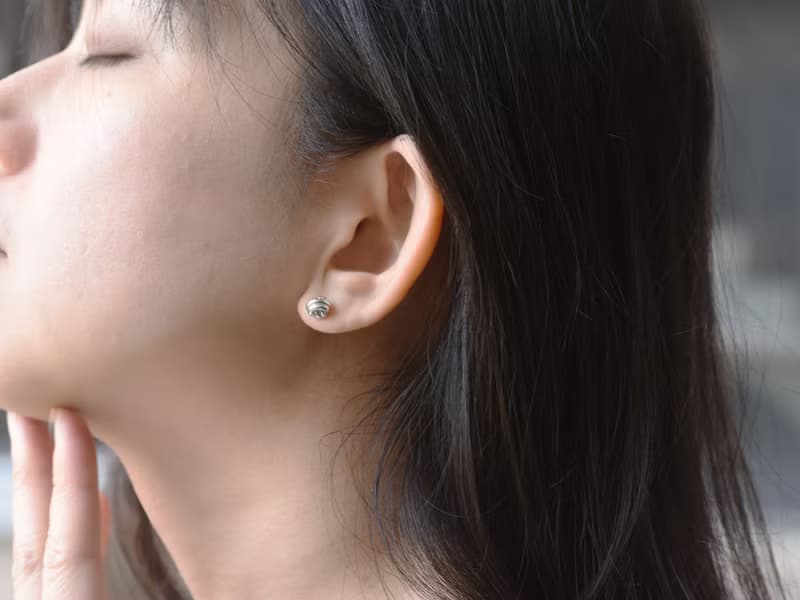 小結球 | 純銀耳環 可改夾式 女款 簡約 情人禮物