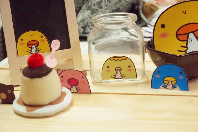 Bucute貼紙不只是貼紙/行李箱防水PVC貼紙/開關牆壁貼紙1組4張