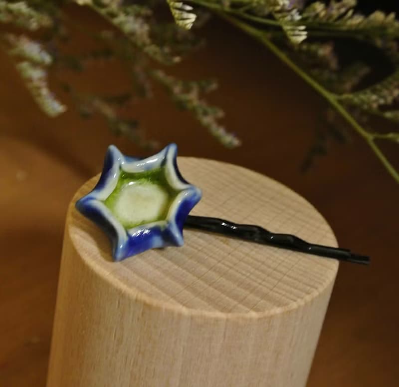 【 T - C 】髮夾 日本白瓷 瓷器  限量 自然釉色 無限看不膩色調 攝氏1350高溫燒製