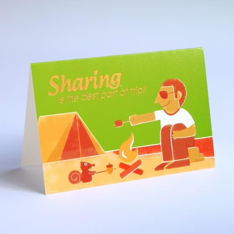 【生日/情人/聖誕/祝福卡片】萬用卡 / Sharing is the best of trip