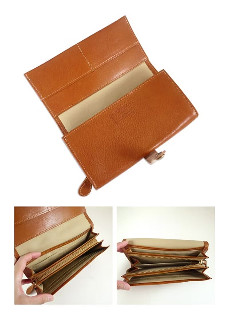 日本手工 牛皮女用多夾層收納長夾 Made in Japan by CLEDRAN