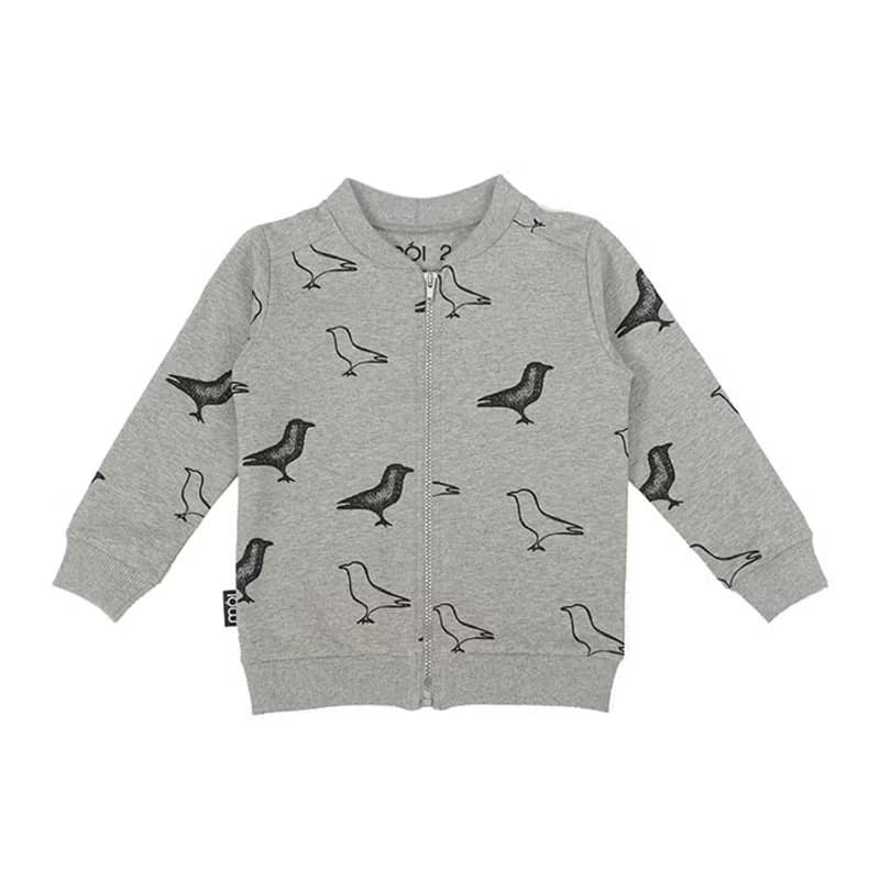 【北歐童裝】冰島有機棉兒童內鋪棉外套1歲至8歲 淺灰色 ja3