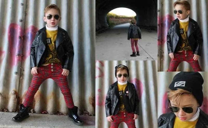 北歐童裝瑞典有機棉格紋長褲6M至3歲 紅