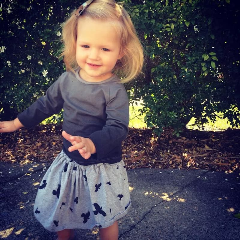 【北歐童裝】瑞典有機棉女孩洋裝3歲至6歲 漸層灰