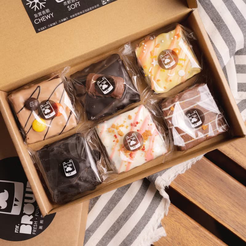 黑熊先生巧克力布朗尼 6入
