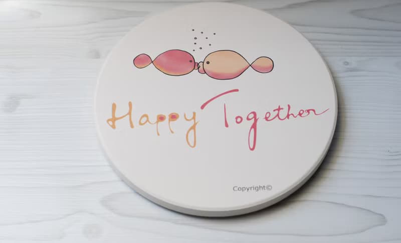 吸水杯墊-Happy Together