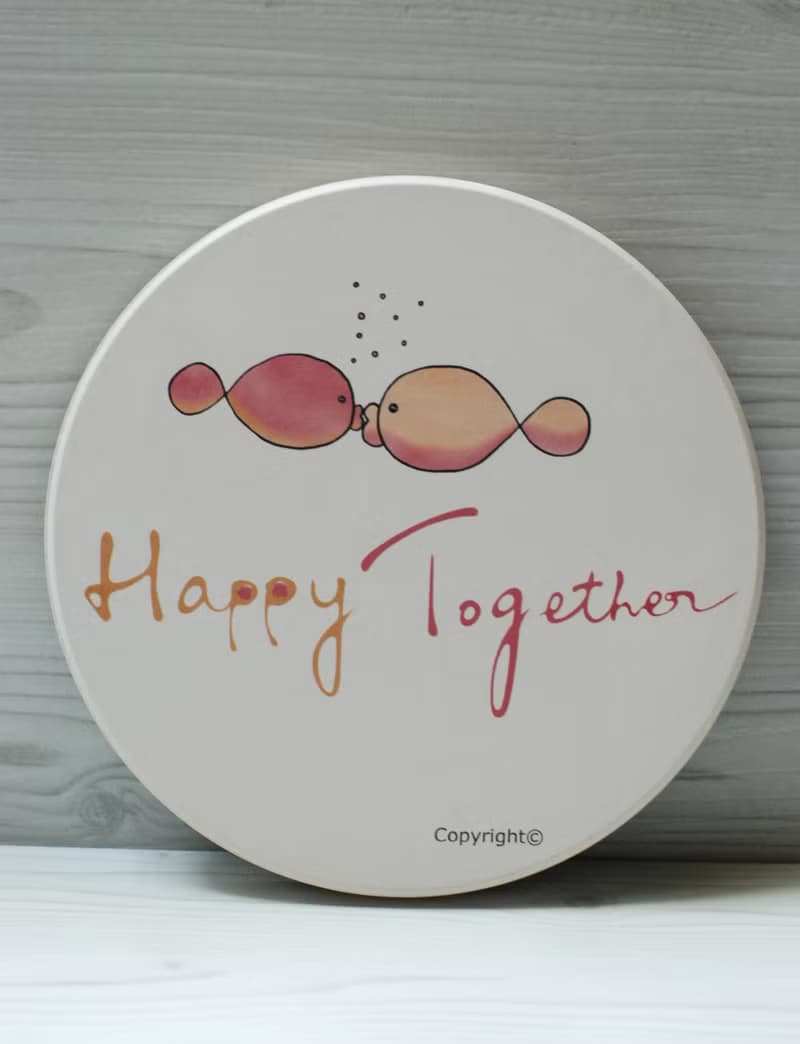 吸水杯墊-Happy Together