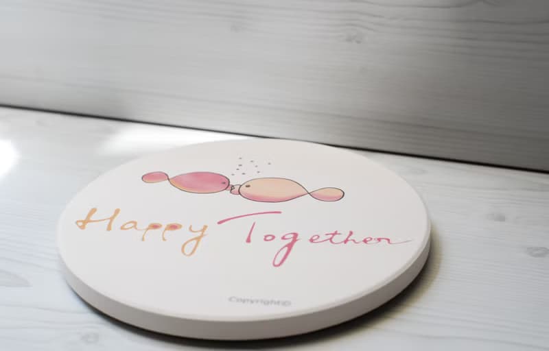 吸水杯墊-Happy Together