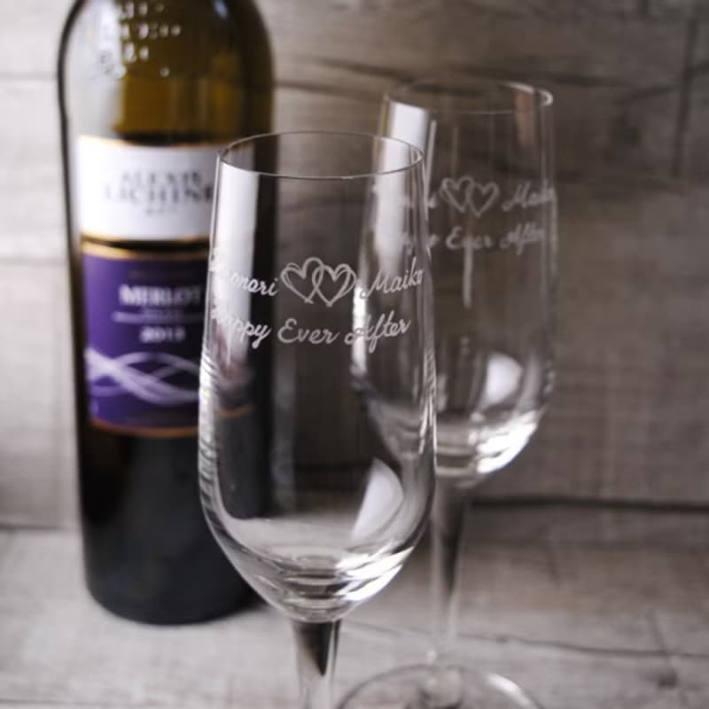 (一對價)185cc【雙愛心結婚禮物】婚禮香檳對杯