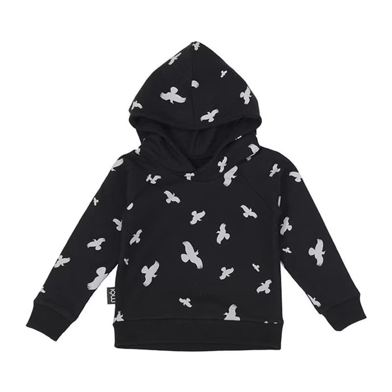 【北歐童裝】冰島有機棉內鋪棉上衣6M至8歲黑