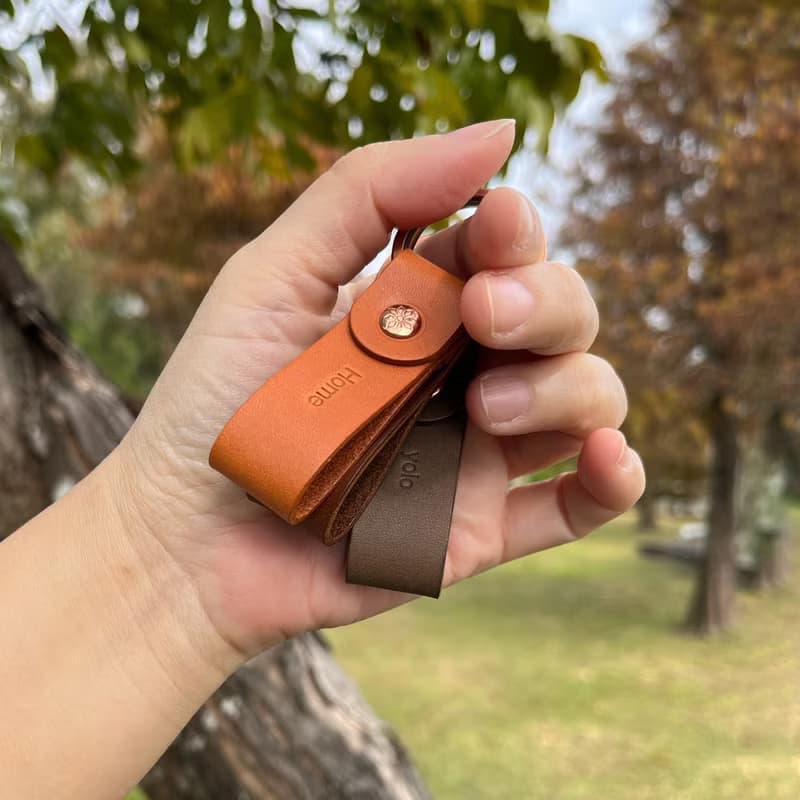 Cube 皮革鑰匙圈 經典系列  S/2  繽紛多色