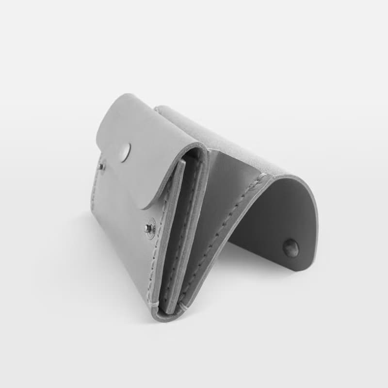 雙扣錢包/皮夾 -- 深咖啡色