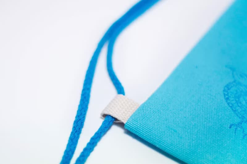 七夕禮物 手感印花束口後背包 / 肩背包 / 輕便包- 幸福的青鳥 ( 水藍 )