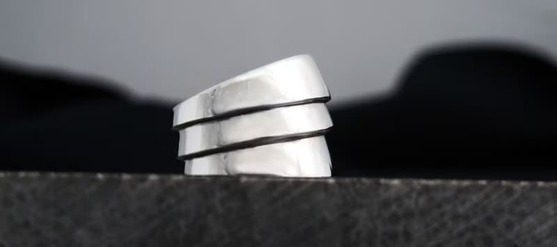 手工造型戒 W-Ring 925純銀戒指 男生戒指