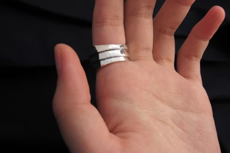手工造型戒 W-Ring 925純銀戒指 男生戒指