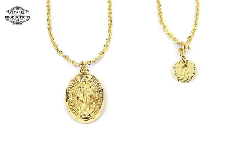 【METALIZE】Blessed Virgin Mary Necklace 聖母圓牌項鍊