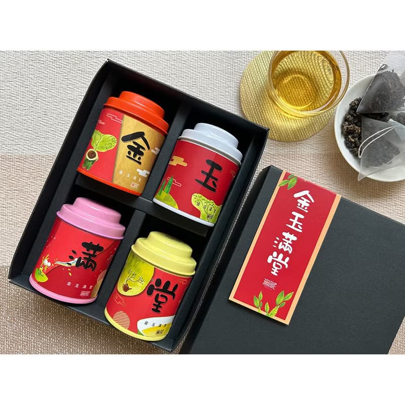 公益禮盒【金玉滿堂】無藏綜合四入小茶禮 喬遷禮 入厝禮 開幕禮