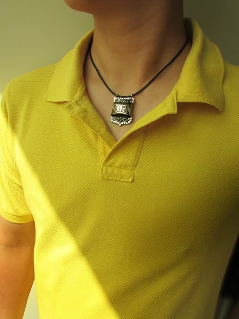 【精選商品 5 折】shield necklace_盾牌項鍊 生日禮物 獅子座 男