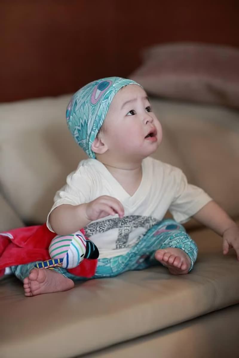 北歐童裝瑞典有機棉嬰兒帽子-新生兒12個月 天空藍