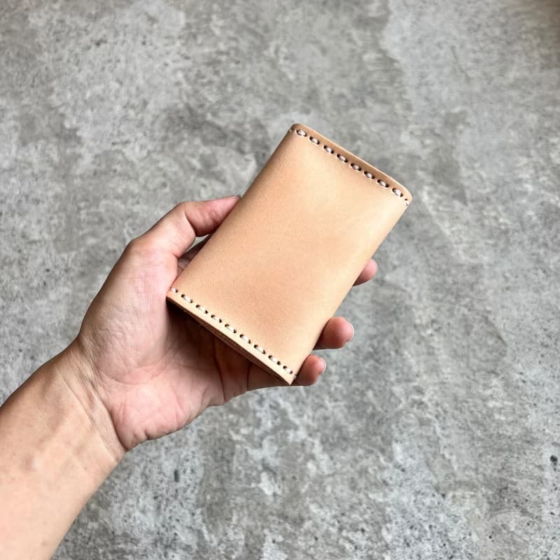 迷你公事包名片夾 卡片夾 原色植鞣革 手工皮件 小物收納