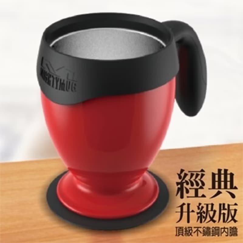 【吸奇不倒杯經典升級款】桌上型雙層有蓋保溫馬克杯-9色