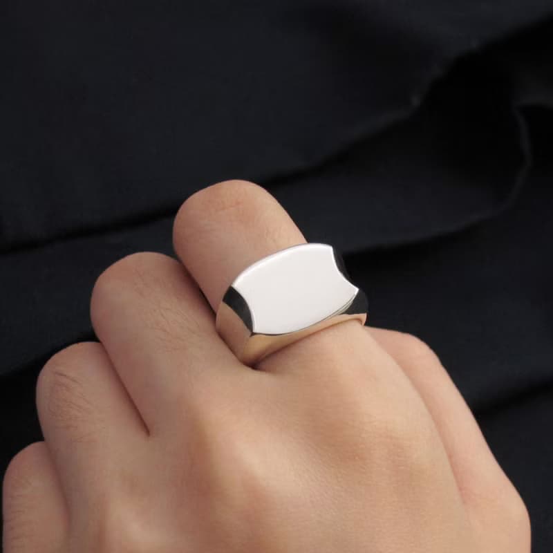 訂製戒指-造型戒 H-Ring 925 純銀戒指-64DESIGN