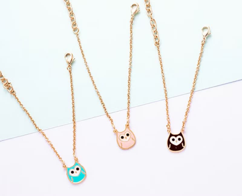 愛心臉 貓頭鷹 手鍊 項鍊 鳥兒設計 紙盒包裝