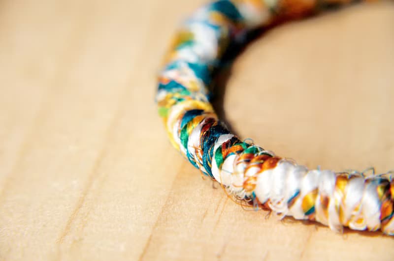 情人節禮物真皮手環純絲紗麗線手繩手環 手鐲-限定鮮豔色(可調式)